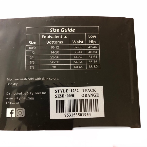 Silky Toes Tights Plus Size Orange 10-12 - Picture 3 of 5